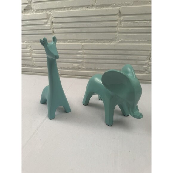 solid wooden Green  elephant and giraffe from Hobby Lobby - Picture 4 of 6